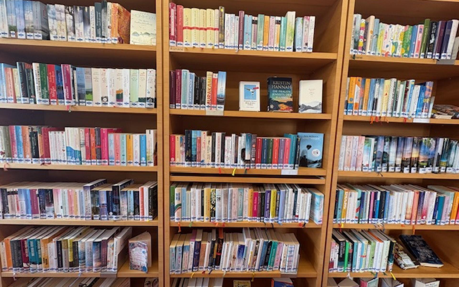 Bücherregal mit Büchern
